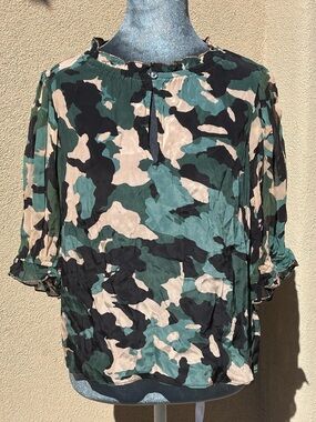 Velvet by Graham & Spencer Camouflage Blouse
